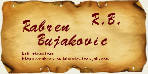 Rabren Bujaković vizit kartica